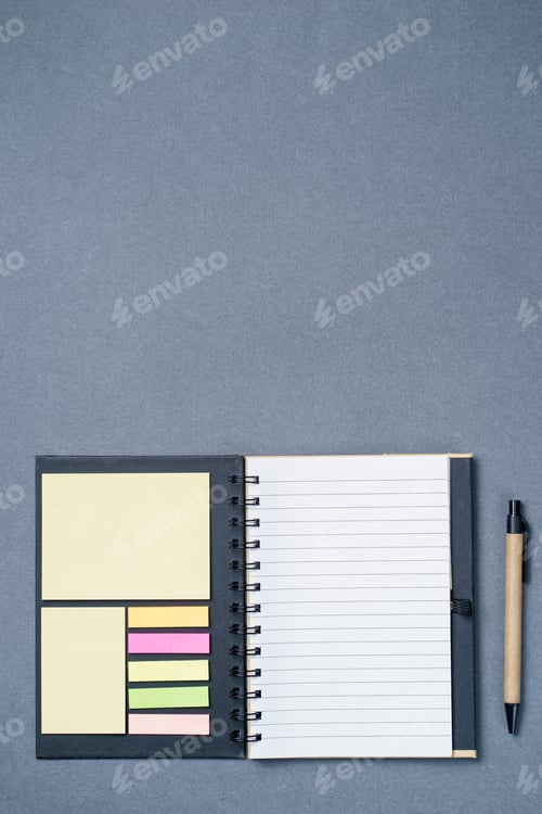 Preview: Spiral notebook on a gray background