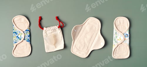 Preview: Zero waste periods kit. Reusable sanitary pads and menstrual cup