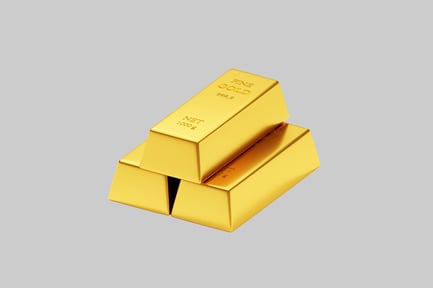 Preview: Stacked gold bullion ingots