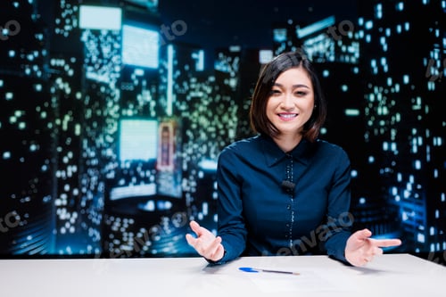Preview: TV reporter hosting late night talk show