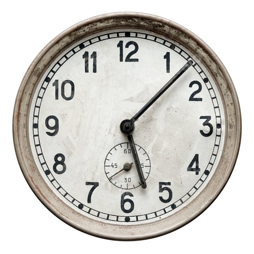 Preview: Old rusty round wall clock