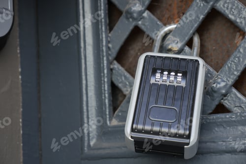 Preview: Lock is secured to a gate at a residential site