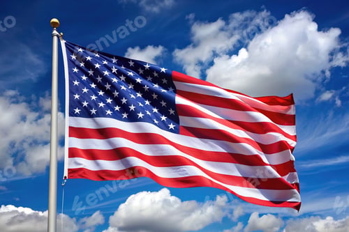 Preview: Flag waving high over a field