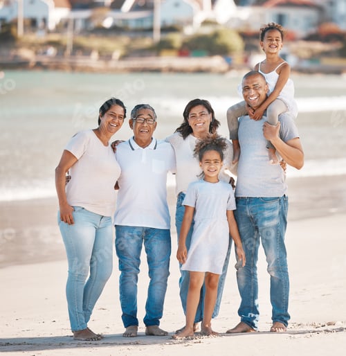 Preview: Weekends are for family and the beach. Shot of a family spending the day at the beach.