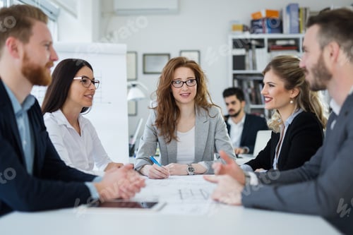Preview: Portrait of architects having discussion in office