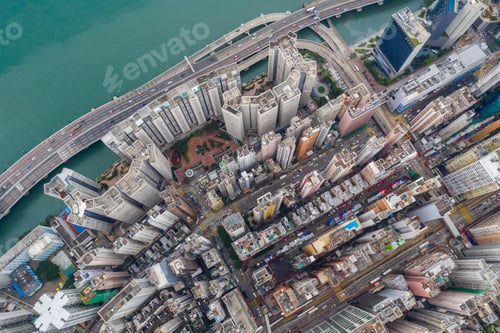 Preview: North Point, Hong Kong 01 June 2019: Top down view of Hong Kong apartment building
