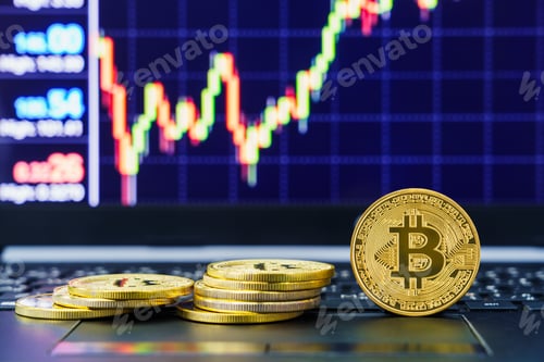 Preview: Coin on keyboard compute with market price chart_
