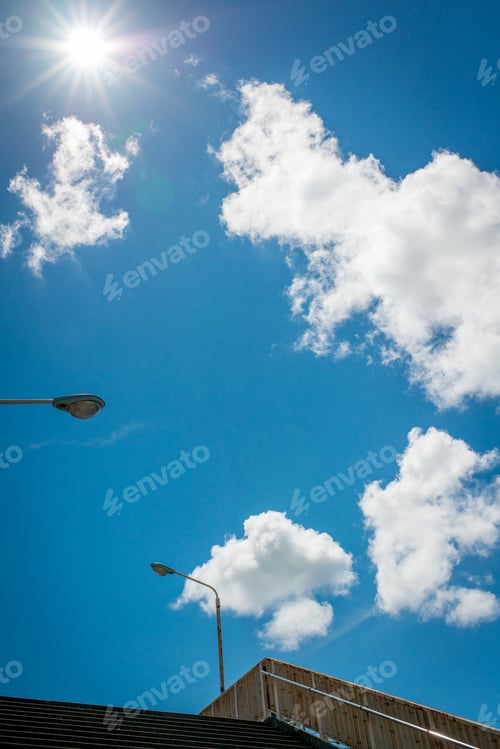 Preview: Summer Sky Clouds and Crosswalk