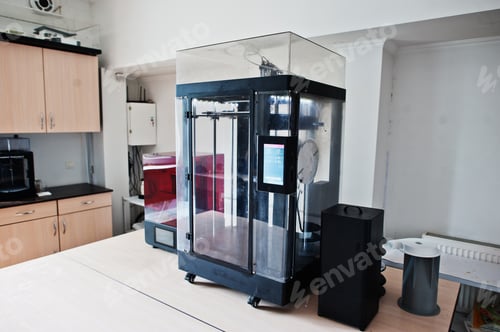 Preview: The 3D printing machine operation at work.