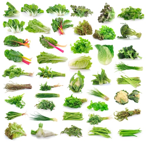 Preview: Vegetables collection isolated on white background