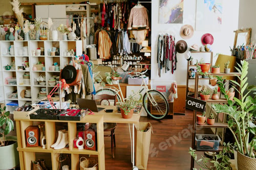 Preview: Vibrant Plant-Filled Boutique with Fashion Accessories