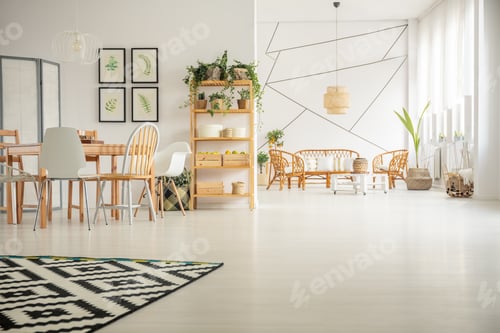 Preview: White open plan home interior