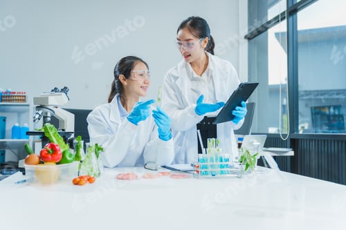Preview: Scientists Analyzing Food Sample in a Bright Lab