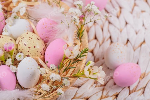 Preview: Easter candy chocolate eggs and almond sweets