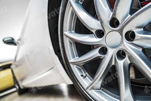 Preview: Modern Car on Display in a Showroom