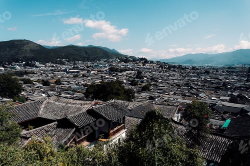 Preview: Rooftops in Lijiang old town beautiful view from Lijiang