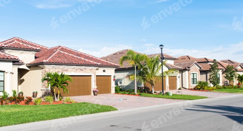 Preview: Florida golf community houses background. Bonita Springs, Florida