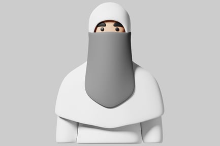 Preview: Person in Hooded Garment and Face Covering