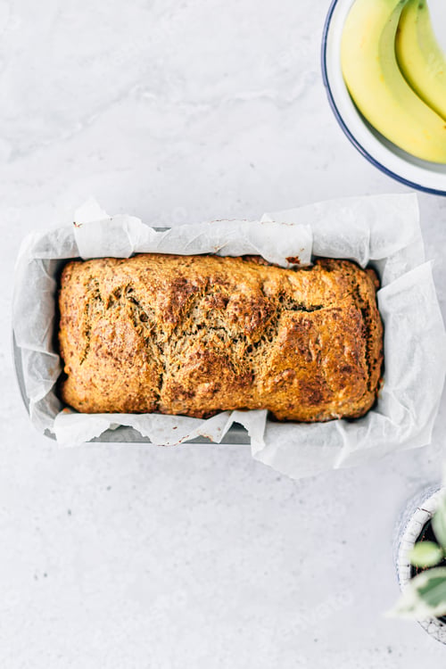 Preview: Top View of Homemade Banana Bread