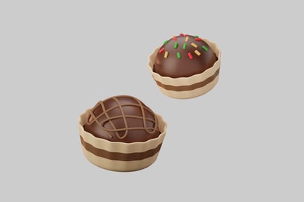 Preview: Chocolate truffles with dessert cups