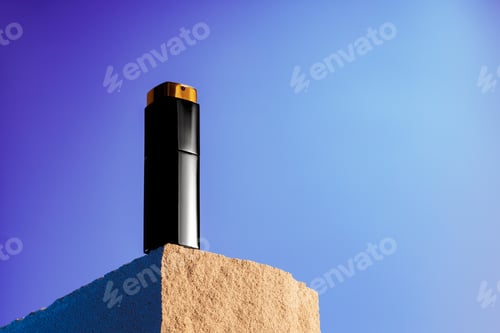 Preview: Bottle of perfume on cinder block close up