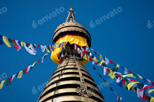 Preview: Low angle view of Boudhnath Stupa