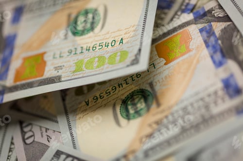 Preview: Macro Shot of United States One Hundred Dollar Bills