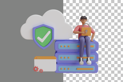 Preview: Cloud Security 3D Illustration
