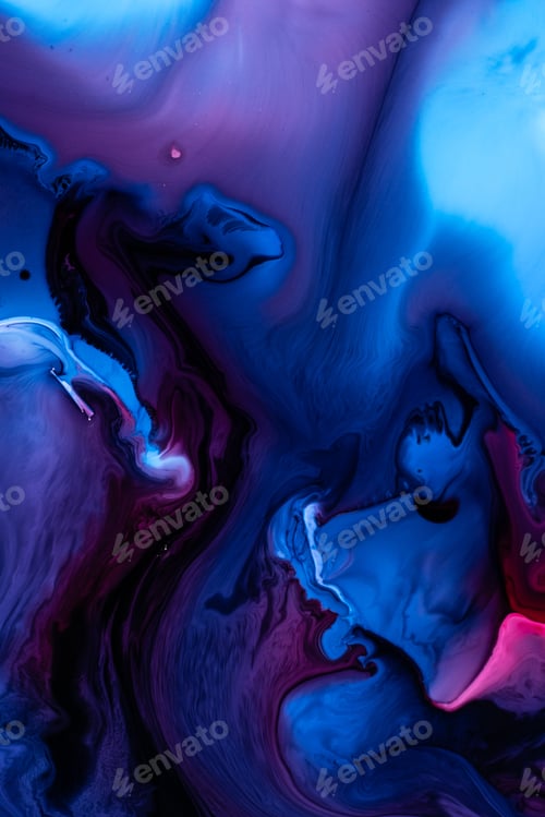 Preview: Abstract Liquid Art with Flowing Blues and Purples