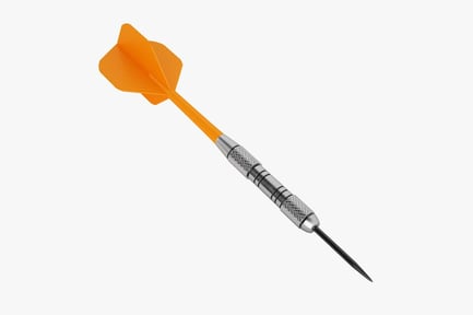 Preview: Precision Dart: Metallic Grip, Orange Flight