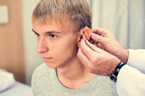 Preview: Young man with hearing aid