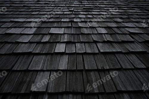 Preview: details of a roof on a wooden cabin/ hiking shelter
