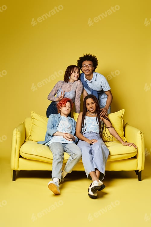 Preview: Harmony on a yellow couch