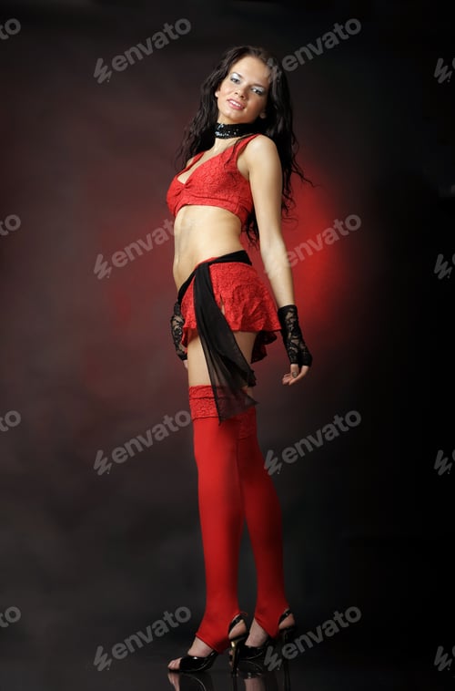 Preview: Pretty Woman In Red Dance Costume