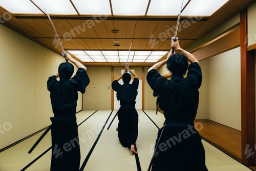 Preview: Samurai training in a traditional dojo, in Tokyo
