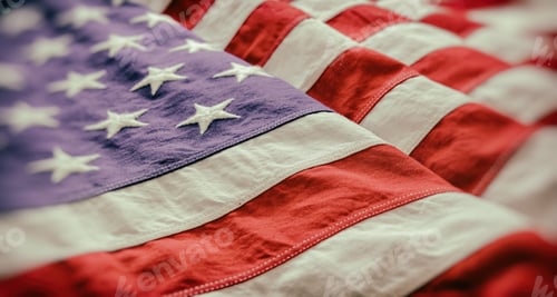 Preview: USA flag, US of America sign symbol background, closeup view