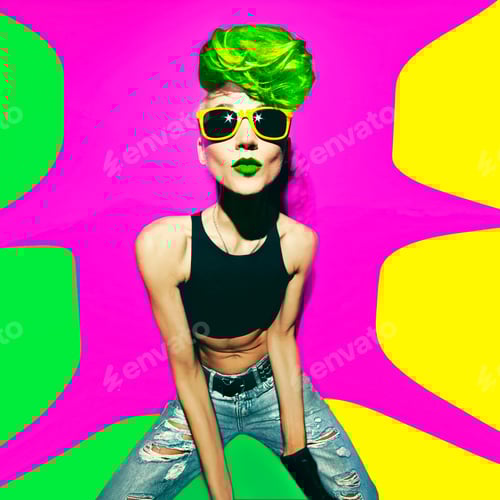 Preview: disco punk fashion style club party girl