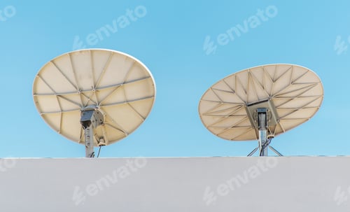 Preview: Two Satellite Dishes on the Rooftop