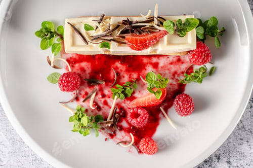 Preview: White chocolate dessert