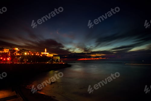 Preview: Beautiful sea on the dramatic sunset