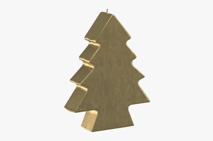 Preview: Small Tree Shaped Golden Candle