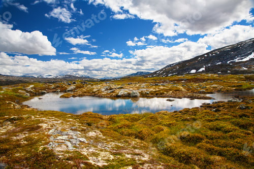 Preview: mountain view on Aursjovegen road, Norway