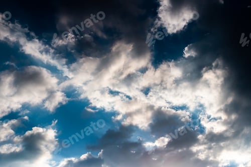 Preview: colorful dramatic sky with cloud at sunset.