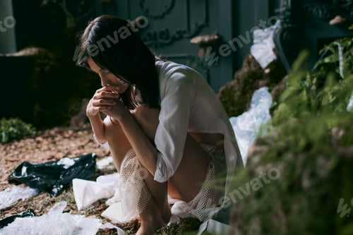Preview: A Solitary Figure Amidst Plastic Waste
