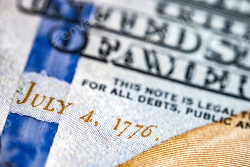 Preview: Macro view of one hundred dollars bill