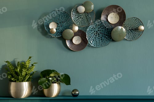 Preview: Stylish and modern composition of living room.