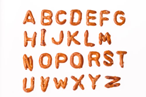 Preview: Alphabet pretzel character letter font snacks