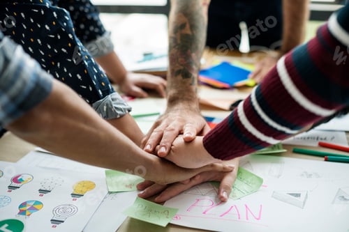 Preview: Group of people team support startup business