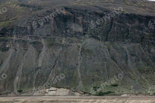 Preview: beautiful icelandic landscape with scenic rock formation