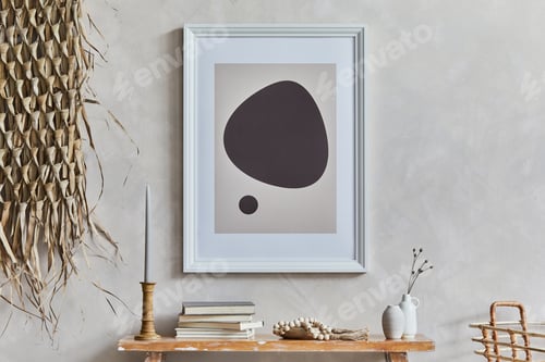 Preview: Stylish composition of cozy living room interior